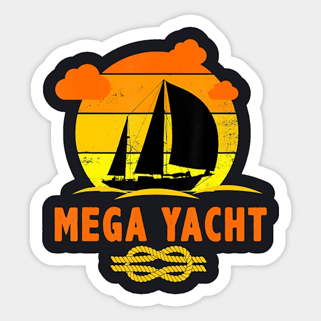 Sailing and Boating for nautical sailor on Mega Yacht Sticker by AlexWu